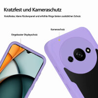 360° Grad Hülle Xiaomi Redmi A3 Rundum vollschutz Integriertem Displayschutz Lila