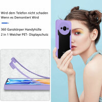 360° Grad Hülle Xiaomi Redmi A3 Rundum vollschutz Integriertem Displayschutz Lila