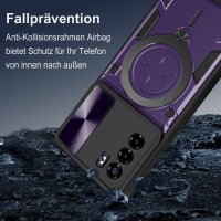 Handyhülle für ZTE Blade A71 – Ring Panzer Case Lila