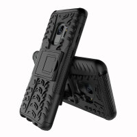 Handy Tasche für Samsung Galaxy Case Panzer Hülle Cover Schutzhülle Etui Bumper Galaxy S9 SM-G960 Schwarz