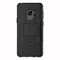 Handy Tasche für Samsung Galaxy Case Panzer Hülle Cover Schutzhülle Etui Bumper Galaxy S9 SM-G960 Schwarz