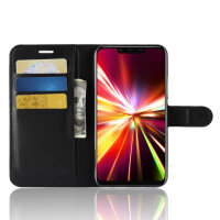 Handy Tasche Huawei Mate 20 Lite Klapptasche Flip Cover Schutz Buch Hülle Etui Schwarz