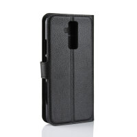 Handy Tasche Huawei Mate 20 Lite Klapptasche Flip Cover Schutz Buch Hülle Etui Schwarz