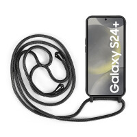 Handykette für Samsung Hanyhülle mit Band Hülle mit Kodel Smartphone Halskette Galaxy S24+ Schwarz