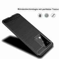 Handy Tasche für Samsung Galaxy S20 Ultra Carbon Hülle Schutzhülle Cover Bumper