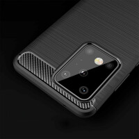 Handy Tasche für Samsung Galaxy S20 Ultra Carbon Hülle Schutzhülle Cover Bumper
