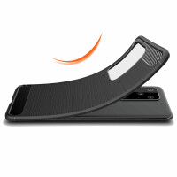 Handy Tasche für Samsung Galaxy S20 Ultra Carbon Hülle Schutzhülle Cover Bumper