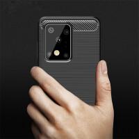 Handy Tasche für Samsung Galaxy S20 Ultra Carbon Hülle Schutzhülle Cover Bumper