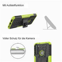Xiaomi Redmi Note 8 ( 2021 ), Handy Tasche Outdoor Hülle Case Cover Bumper TPU  Grün