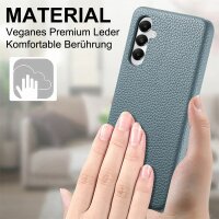 Hülle Handyhülle Stoßfeste Handy Tasche Ultra-Dünn Case Leder Bumper für Samsung Galaxy A55 Blau