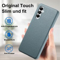 Hülle Handyhülle Stoßfeste Handy Tasche Ultra-Dünn Case Leder Bumper für Samsung Galaxy A55 Blau