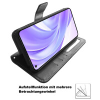 Hülle Xiaomi Mi 11 Lite 4G / 5G / NE, Handy Tasche Flip Case Etui Schale Wallet  Schwarz