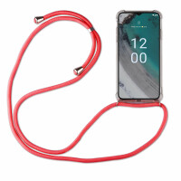 Handykette für Nokia C32 Handyhülle mit Band Umhängehülle mit Band Hülle Cover  Rot