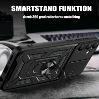 Handyhülle für Samsung Galaxy A25 – Ring Panzer Case Schwarz