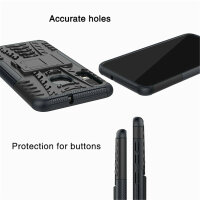 Handy Tasche für Samsung Galaxy Case Panzer Hülle Cover Schutzhülle Etui Bumper Galaxy A20 / A30 / A50 Schwarz