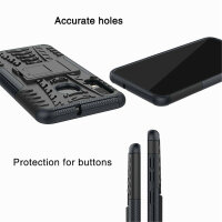 Handy Tasche für Samsung Galaxy Case Panzer Hülle Cover Schutzhülle Etui Bumper Galaxy A20 / A30 / A50 Schwarz