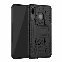 Handy Tasche für Samsung Galaxy Case Panzer Hülle Cover Schutzhülle Etui Bumper Galaxy A20 / A30 / A50 Schwarz