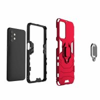 Handyhülle für Samsung Galaxy A32 5G – Ring Panzer Cover Rot