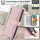 Handykette Samsung Hülle mit Band Handyhülle Kartenfächer PU Leder Umhängetasche Galaxy A23 Rosa