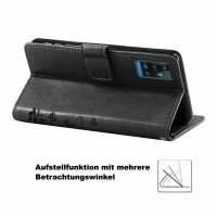 Handyhülle für ZTE Blade A71 – Klapphülle Blume Schwarz