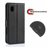 Handyhülle für ZTE Blade L8 – Klapphülle PU-Leder Schwarz