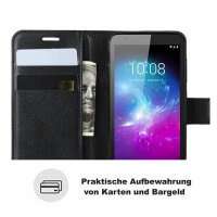 Handyhülle für ZTE Blade L8 – Klapphülle PU-Leder Schwarz