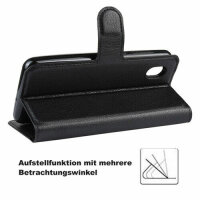 Handyhülle für ZTE Blade L8 – Klapphülle PU-Leder Schwarz