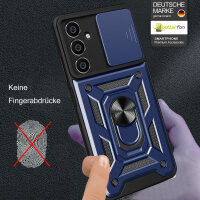 Outdoor Panzer Hülle für Samsung Galaxy A05s mit Kameraschutz Ringhalter Bumper  Blau