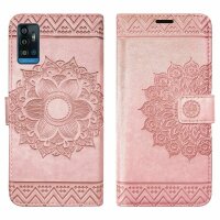 Handyhülle für ZTE Blade A71 – Klapphülle Mandala Roségold