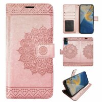 Handyhülle für ZTE Blade A71 – Klapphülle Mandala Roségold