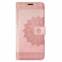 Handyhülle für ZTE Blade A71 – Klapphülle Mandala Roségold