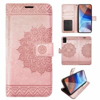 Handyhülle für ZTE Blade A71 – Klapphülle Mandala Roségold