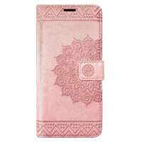 Handyhülle für ZTE Blade A71 – Klapphülle Mandala Roségold