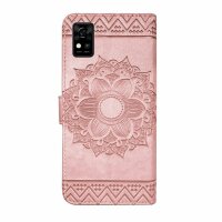 Handyhülle für ZTE Blade A71 – Klapphülle Mandala Roségold
