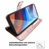 Handyhülle für ZTE Blade A71 – Klapphülle Mandala Roségold