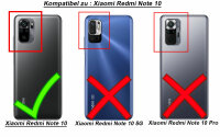 Schutz Hülle Xiaomi Redmi Note 10 Handy Tasche Flip Case Etui Schale TPU Wallet Schwarz