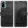 Schutz Hülle Xiaomi Redmi Note 10 Handy Tasche Flip Case Etui Schale TPU Wallet Schwarz
