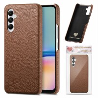 Hülle Handyhülle Stoßfeste Handy Tasche Ultra-Dünn Case Leder Bumper für Samsung Galaxy A15 Braun