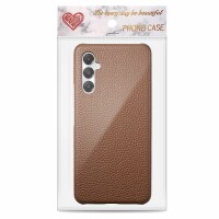 Hülle Handyhülle Stoßfeste Handy Tasche Ultra-Dünn Case Leder Bumper für Samsung Galaxy A15 Braun