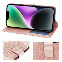 Handyhülle für Apple iPhone 14 Plus – Mandala Case Rosegold