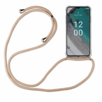 Handykette für Nokia C32 Handyhülle mit Band Umhängehülle mit Band Hülle Cover  Beige / Braun
