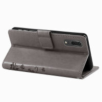 Huawei P20 Handy Tasche Handyhülle Wallet Schutz Buch Hülle Blumen Flip Cover