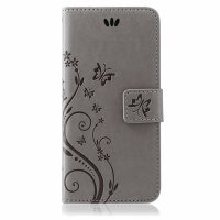 Huawei P20 Handy Tasche Handyhülle Wallet Schutz Buch Hülle Blumen Flip Cover