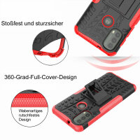 Hülle Motorola Moto E20, E30, E40 Schutzhülle Handytasche Handyhülle Silikon TPU Rot