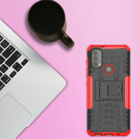 Hülle Motorola Moto E20, E30, E40 Schutzhülle Handytasche Handyhülle Silikon TPU Rot