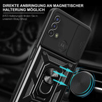 Outdoor Panzer Hülle Motorola Moto E20 E30 E40 Handyhülle Kameraschutz Ringhalte Schwarz