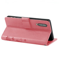 Huawei Handy Tasche Handyhülle Schutz Hülle Blumen Flip Cover Buch Case Etui Huawei P30 Rosa