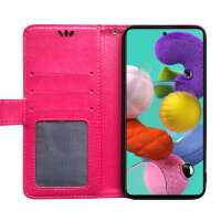 Handy Tasche für Samsung Galaxy A51 SM-A515 Hülle Case Buchhülle Klapphülle TPU Mandala Pink
