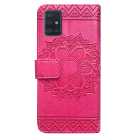 Handy Tasche für Samsung Galaxy A51 SM-A515 Hülle Case Buchhülle Klapphülle TPU Mandala Pink