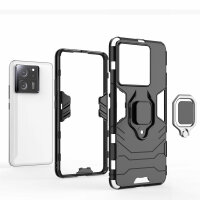 Hülle Xiaomi 13T / 13T Pro Handyhülle Drehbar Ringhalter Magnet Bumper Case Schwarz